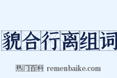 貌合行离组词是什么意思的图片